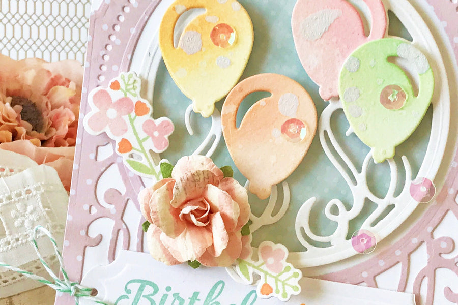 Elegant 3D Vignettes Inspiration | Birthday Card with Melissa