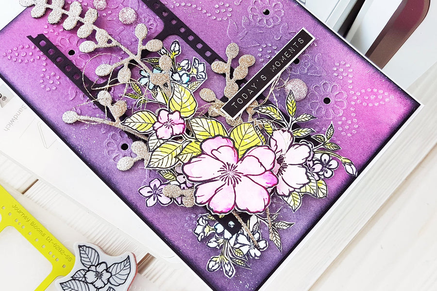 Cut & Emboss Folders Inspiration | Mixed Media Card Tutorial by Nadya Drozdova