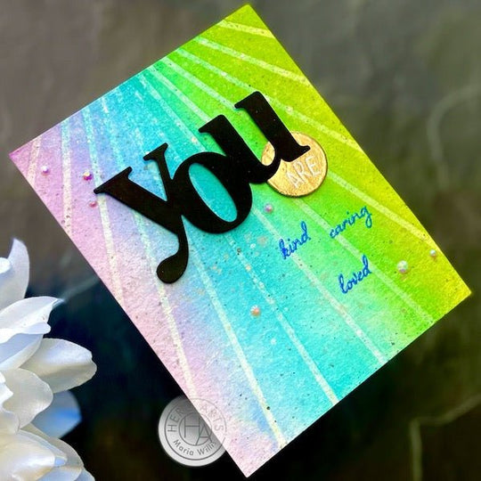 Stenciled Ink Blending Over Liquid Watercolors