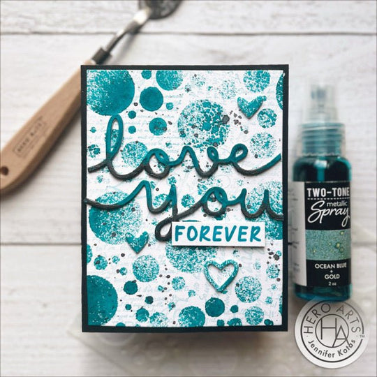 Stenciling with Metallic Sprays