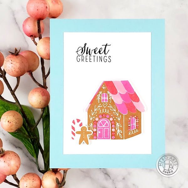 Sweet Greetings Gingerbread House - Hero Arts