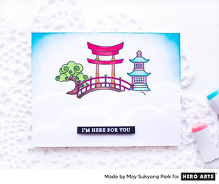 Sympathy Card using the Japanese Wishing Garden Stamp Set - Hero Arts