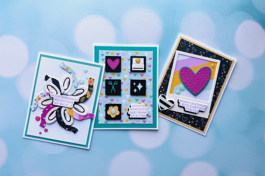 Colorful Crafty Cards using the Crafty Babes Collection
