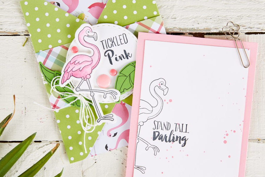 Make a Tickled Pink Flamingo Envelope with the FSJ Scoring Board