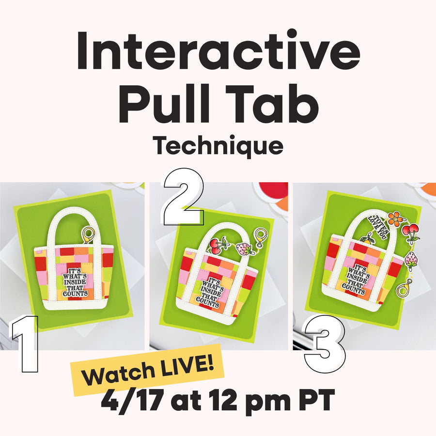 interactive pull tab technique card