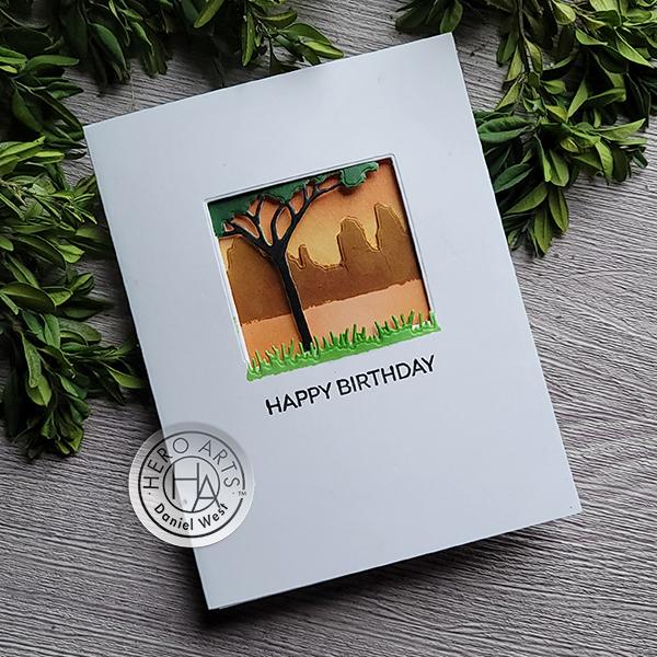 Tri-fold Card with Looking Glass Canyon Lands Dies