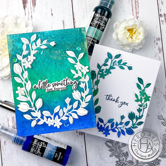 Two-for-One Cards with the Floral Wreath Fancy Die