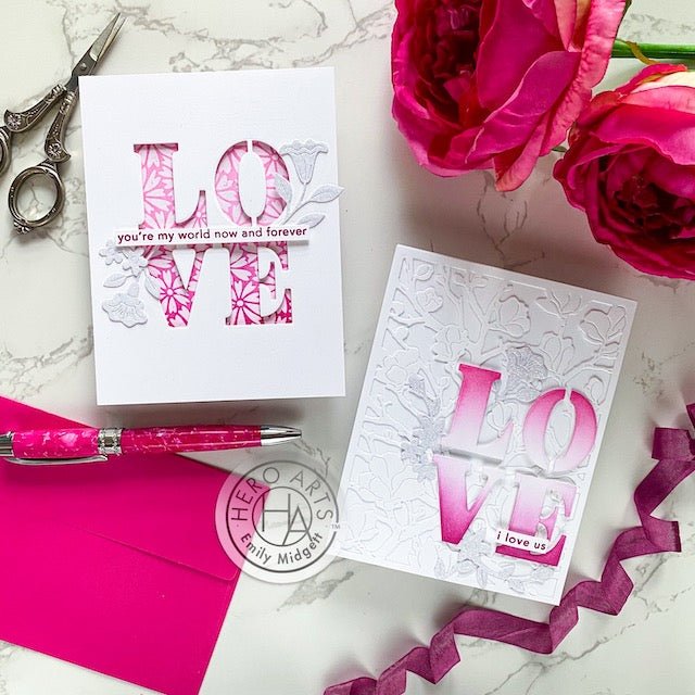 Two Valentine Cards from One Die