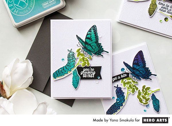 Video: Color Layering Caterpillar Cards | Color Layering With Yana Series - Hero Arts