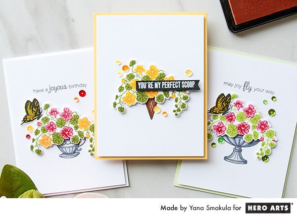 Video: Color Layering Nasturtium Cards | Color Layering With Yana Series - Hero Arts