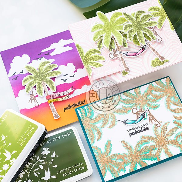 Video: Color Layering Palm Tree Cards | Color Layering With Yana Series - Hero Arts