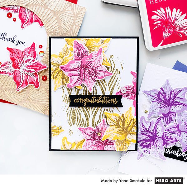 Video: Color Layering Tiger Lily Cards | Color Layering With Yana Series - Hero Arts