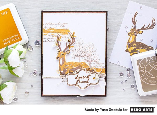 Video: Fall Card with Holiday Stamps & Easier Way to Align Color Layering Images - Hero Arts