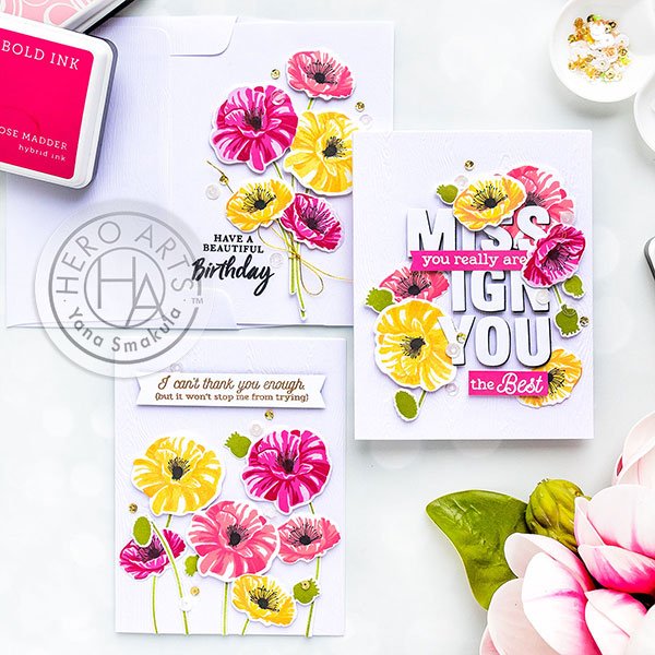 Video: Friendship & Birthday Poppy Cards | Color Layering With Yana Series - Hero Arts