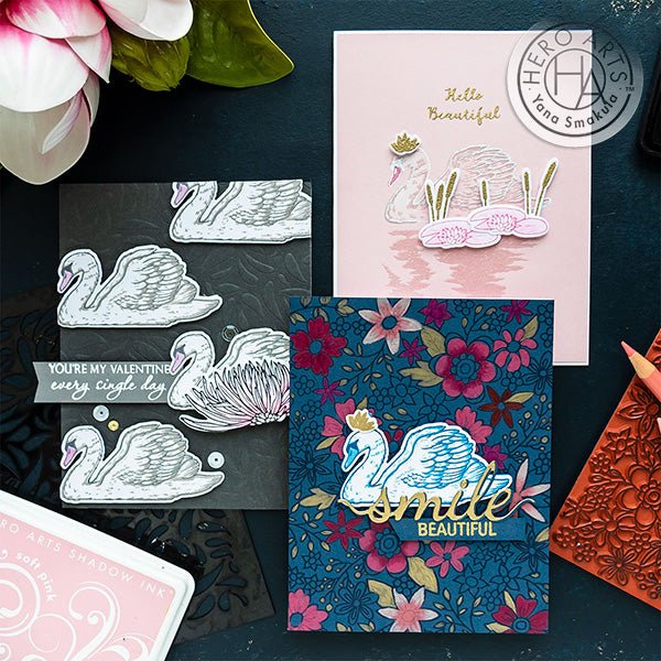 Video: Friendship & Valentine's Day Swan Cards | Color Layering With Yana Series - Hero Arts