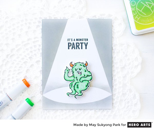 Video: Fun Monster Card using Masking & Ink Blending
