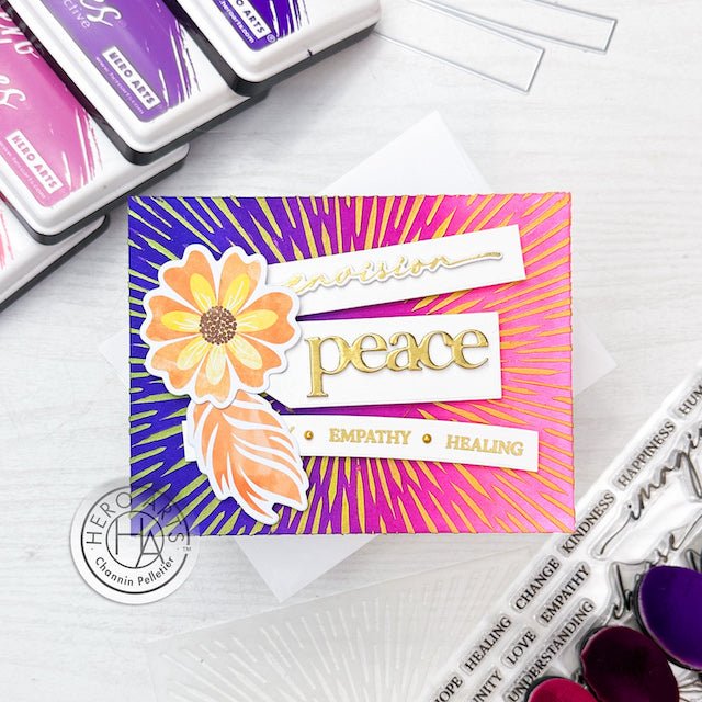 Video: Ombré Hope Tags Card with the February My Monthly Hero Kit - Hero Arts