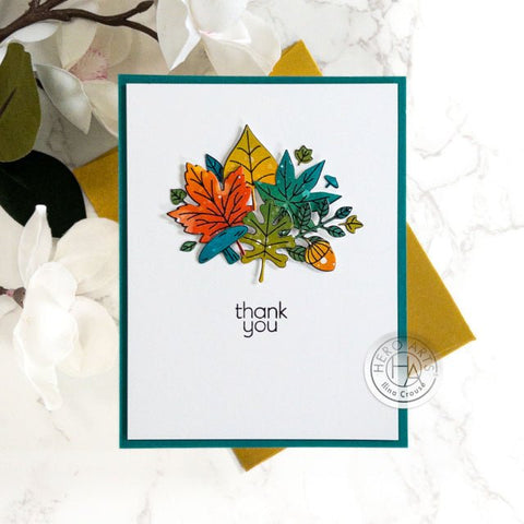 Video: Reactive Glitz Fall Leaves Thank You Card - Hero Arts