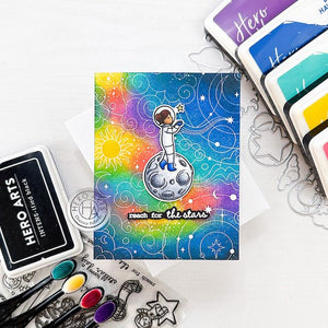 Video: Stamping a Blended Background Featuring the December MMH Kit - Hero Arts