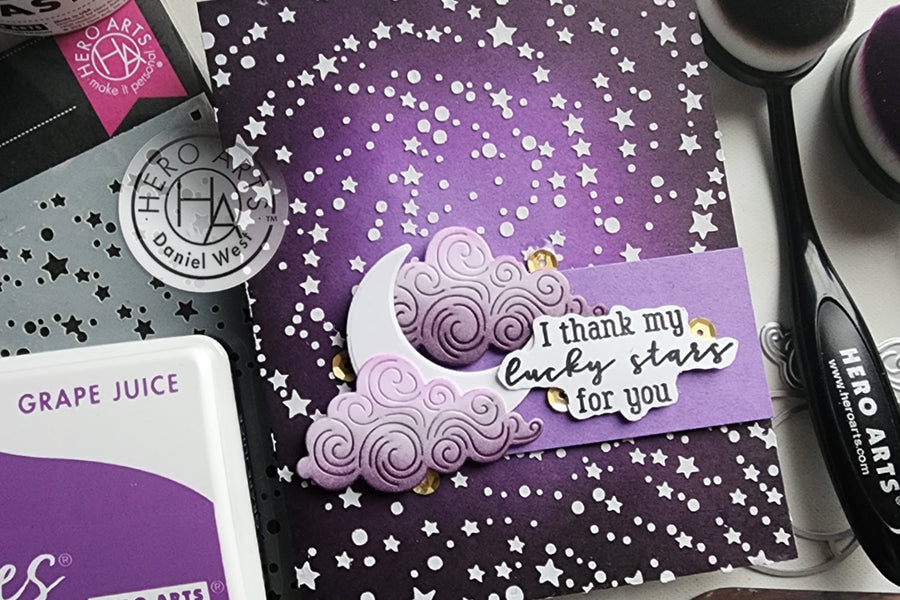Video: Star Cluster Stencil Thank You Card