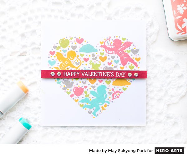 Video: Valentine's Day Card with Shaped Stamping - Hero Arts