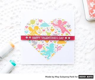 Video: Valentine's Day Card with Shaped Stamping - Hero Arts