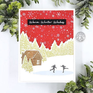 Warm Winter Wishes with Snowflake Swirls - Hero Arts