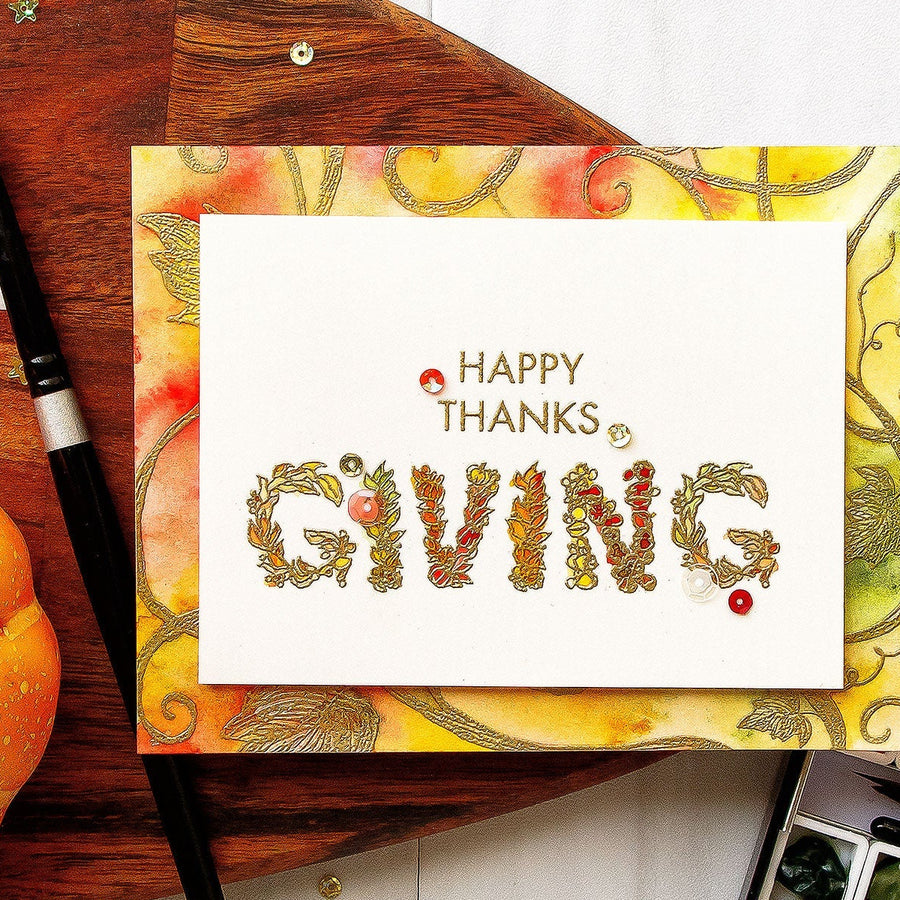 Watercolor Happy Thanksgiving Card - Hero Arts