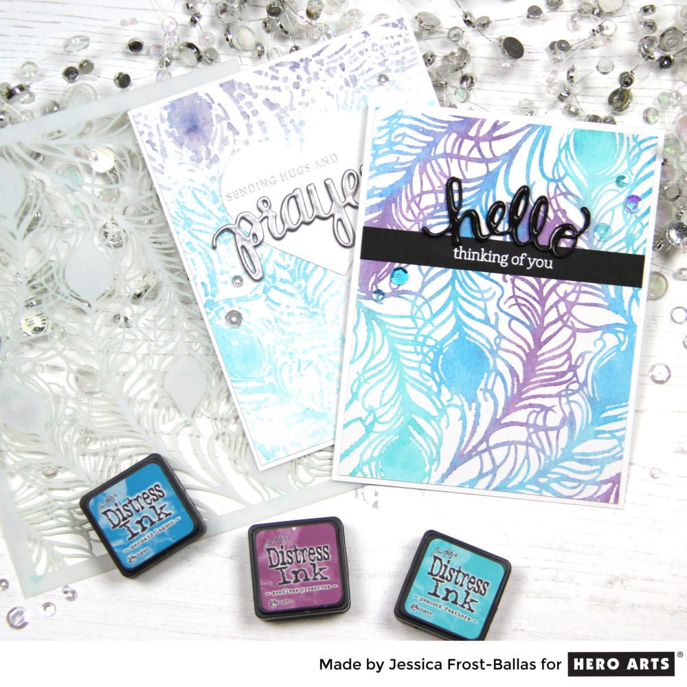 Watercolor “Stamping” with Stencils - Hero Arts