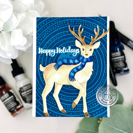 Watercolored Holiday Reindeer