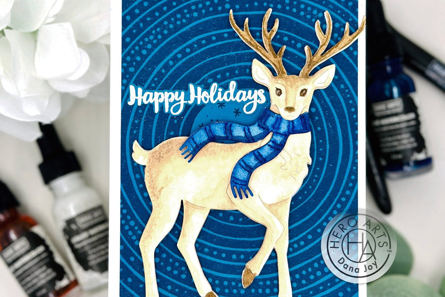 Watercolored Holiday Reindeer