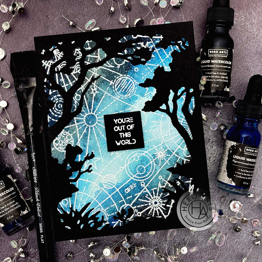 Watercoloring a Galaxy with Liquid Watercolors - Hero Arts