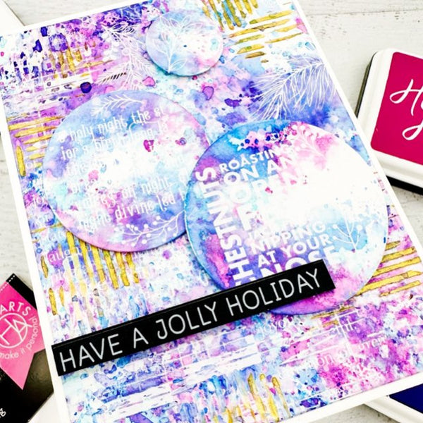 White Holiday Collage Mixed Media