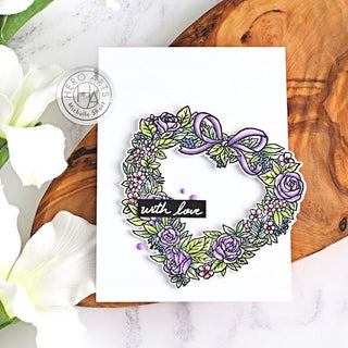 With Love Floral Heart Wreath - Hero Arts