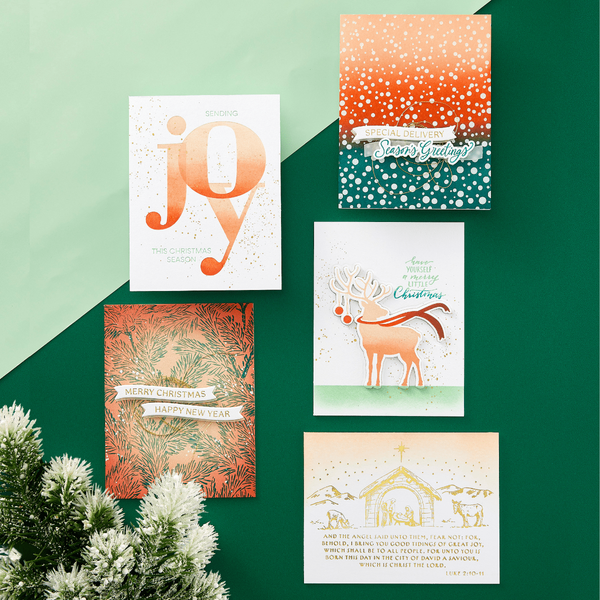 Mistletoe Greetings Press Plate & Die Set