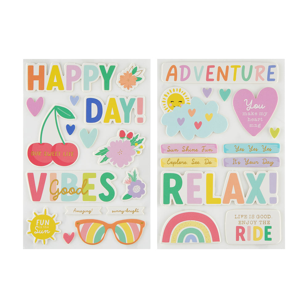 Roll with It Chipboard Stickers
