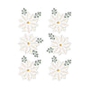 Rosie's Studio Sleigh Bells Ring Gold Poinsettias Dimensional Acetate Stickers