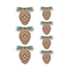 Rosie's Studio Sleigh Bells Ring Pinecones Dimensional Acetate Stickers