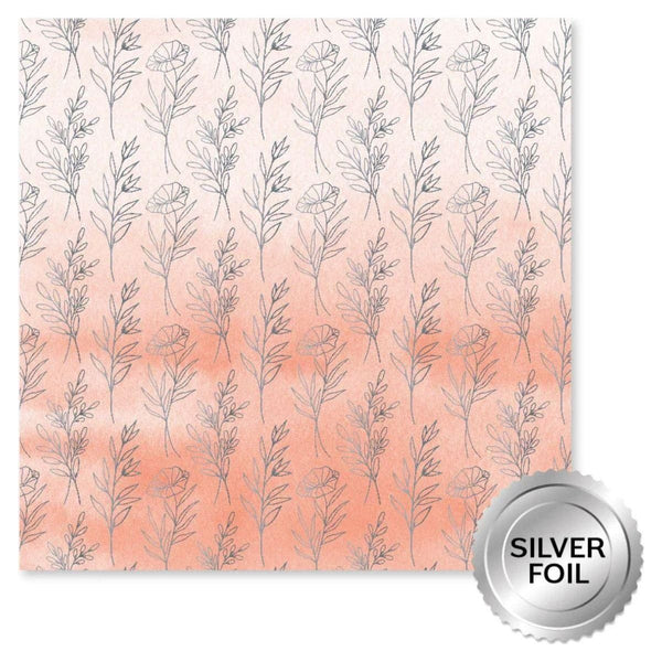 Paper Rose - Maya's Garden 12x12 Paper Collection foil