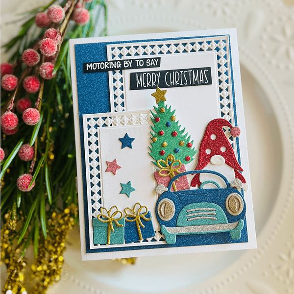Gnome Drive Holiday Etched Dies