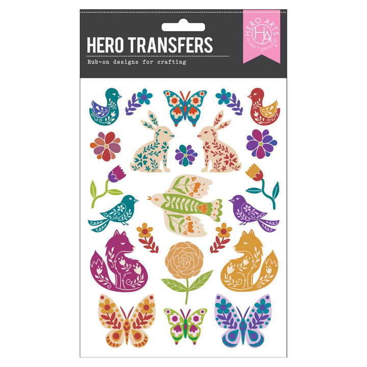 Folk Animals Hero Transfer from the Charming Easter Collection