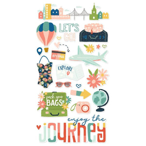 Simple Stories - Pack Your Bags Chipboard Stickers