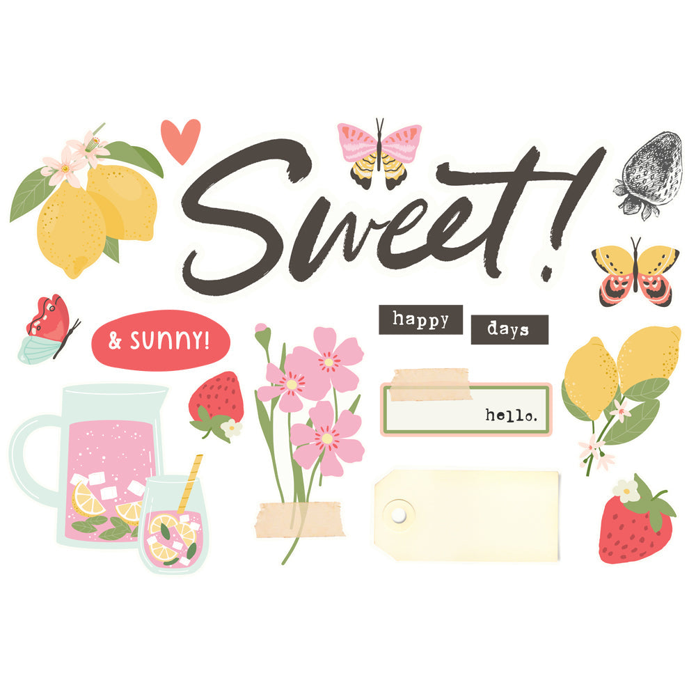 Simple Stories Pink Lemonade Simple Pages Page Pieces