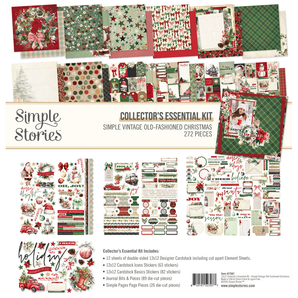 Simple Stories Simple Vintage Old-Fashioned Christmas Collectors Essentials Kit