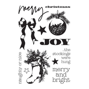 Simple Stories Simple Vintage Old-Fashioned Christmas Clear Stamp Set by Simple Stories