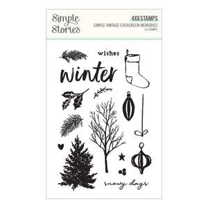 Simple Vintage Evergreen Memories Stamp & Die Bundle by Simple Stories