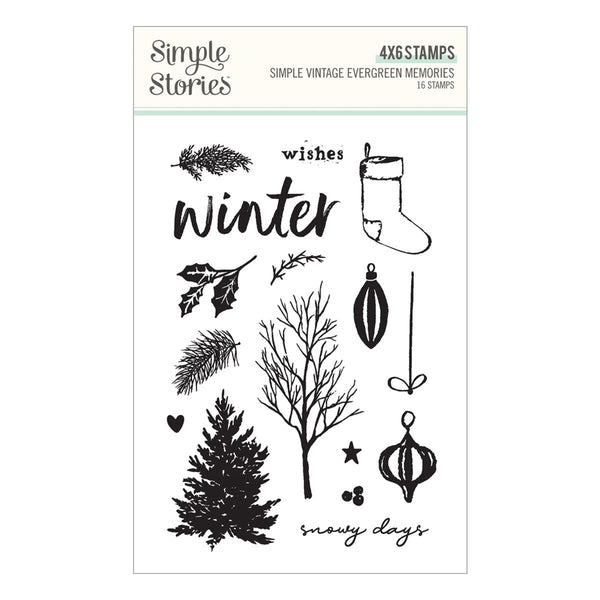 Simple Vintage Evergreen Memories Stamp & Die Bundle by Simple Stories