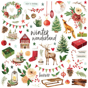 Simple Stories Simple Vintage Evergreen Memories Chipboard Pieces