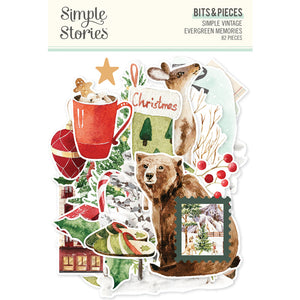 Simple Stories Simple Vintage Evergreen Memories Bits & Pieces