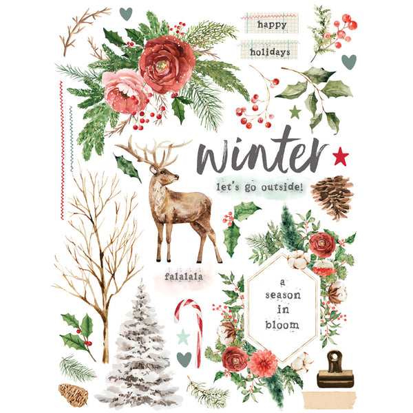 Simple Stories Simple Vintage Evergreen Memories Rub-On Transfers